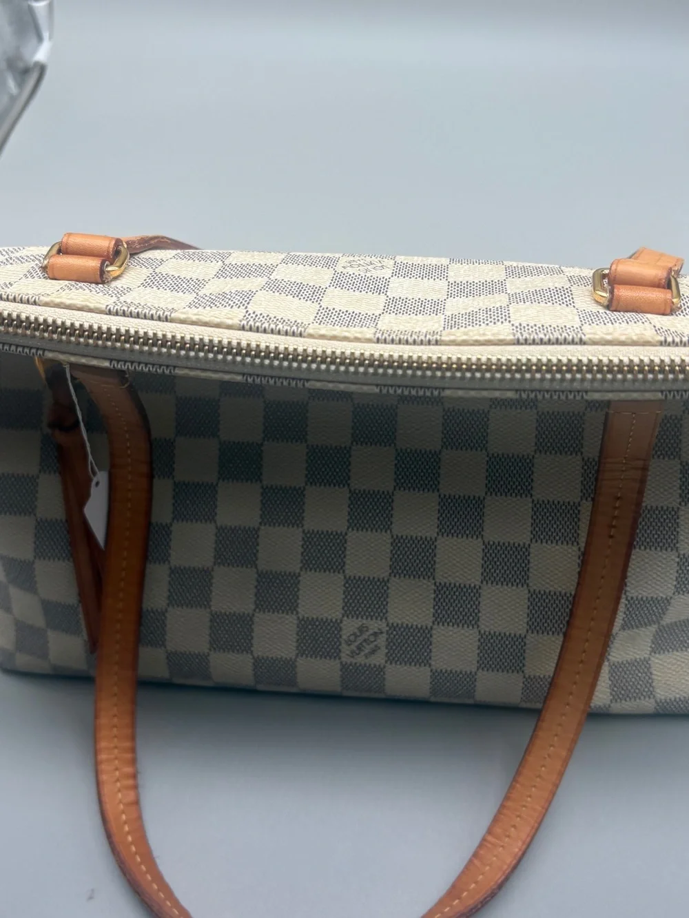 Louis Vuitton Iéna MM Damier Azur Shoulder Tote Bag